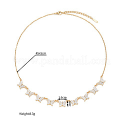 Collares multicolgantes de mariposa con cristales y rhinestone de acero inoxidable 304 para mujer&nbsp;WG50282-01