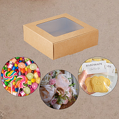 Ящик для хранения конфет из крафт-бумаги CON-WH0084-90B