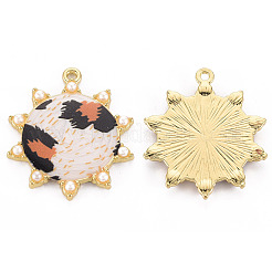 Подвески из сплава с принтом в стойку&nbsp;ENAM-Q445-010C-NR