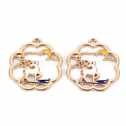 Подвески из экологически чистого сплава с эмалью&nbsp;ENAM-T011-61-NR