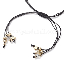 Многорядные регулируемые браслеты из натурального белого нефрита&nbsp;BJEW-MZ00238-01