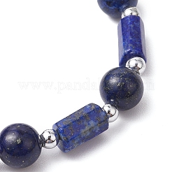 Braccialetti elasticizzati con perline rotonde e pietre preziose naturali da donna&nbsp;BJEW-JB11137