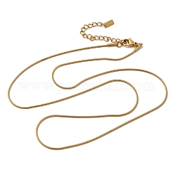Женские ожерелья-змейки из нержавеющей стали 304 толщиной 1 мм NJEW-Z091-10G