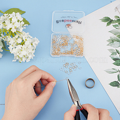 300 шт. 2-цветные латунные соединительные кольца с покрытием KK-BBC0002-25