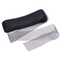 Rubans de maille déco en polyester&nbsp;OCOR-WH0064-76B