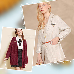 4 шт. 2-х цветная заколка-булавка со стразами в виде пчелы JEWB-WR0001-06