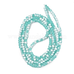Perle di vetro smerigliato crackle fili&nbsp;GLAA-U001-4mm-M