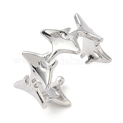 Латунь манжеты кольца RJEW-H256-22P