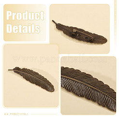 20 broche de latón con forma de pluma&nbsp;JEWB-CO0001-01AB