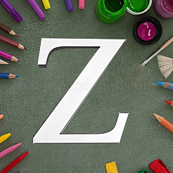 アクリル鏡ウォールステッカーデカール  EVAフォーム付き  アルファベット  文字.z  フォーム：100x90x10.5mm  100x90x1mm&nbsp;DIY-CN0001-13A-Z