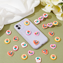 40 pièces 5 styles cabochons en résine opaque&nbsp;CRES-CA0001-17