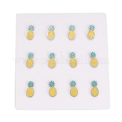 Серьги-гвоздики из нержавеющей стали 304 с эмалью EJEW-F234-04P