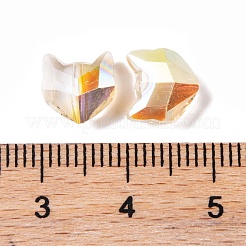 100 шт. Гальванические стеклянные бусины&nbsp;EGLA-P060-01B-HP01