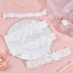 4 стиль 4 шт полиэстеровые кружевные эластичные свадебные подвязки&nbsp;AJEW-GA0004-01