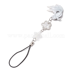 アクリル魚チャーム携帯ストラップ2個  ナイロンコードループモバイルアクセサリー装飾  ミックスカラー  130mm&nbsp;HJEW-JM02682