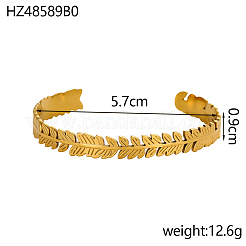 304 Edelstahl-Armreife für Damen&nbsp;STAS-OY018-03G