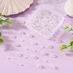 120 pièces 4 styles de perles de verre galvanoplastie&nbsp;EGLA-TADJ0001-13A