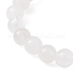 Эластичный браслет из кристаллов натурального кварца и синтетического гематита&nbsp;BJEW-JB09760-05