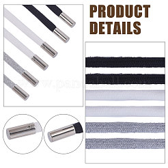 6 шт. 3-х цветные сменные шнуры-шнурки из хлопка AJEW-CA0004-37