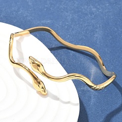 Браслеты-манжеты из нержавеющей стали 304 для женщин AJEW-P127-06G