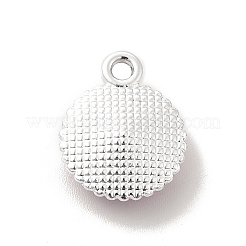 UVメッキ合金ガラスペンダント  プラチナ  フラットラウンドのチャーム  ミックスカラー  17.5x14x5.5mm  穴：2mm&nbsp;PALLOY-M209-02P