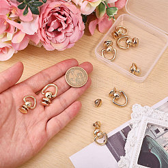 8 шт. 2 стиля латунные 360 градуса поворотные шаровые стойки D-образные заклепки с винтовой заклепкой&nbsp;KK-CA0003-68