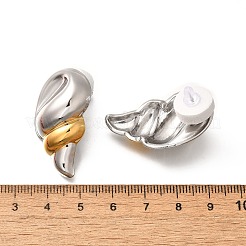 Двухцветные серьги-гвоздики из нержавеющей стали 304&nbsp;LS-EJEW-G422-04GP-03