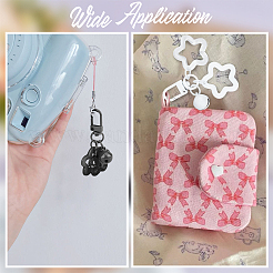 10шт 2-х цветные акриловые подвесные украшения в виде звезд&nbsp;HJEW-BBC0001-25A