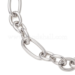 Браслеты-цепочки Фигаро из нержавеющей стали 304 для женщин и мужчин&nbsp;BJEW-JB13433