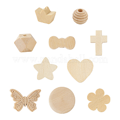 Необработанные деревянные бусины и подвески WOOD-TA0001-32