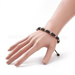 Braccialetto con ciondolo a croce turchese sintetico (tinto).&nbsp;BJEW-TA00182-02