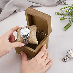 Деревянные подарочные коробки для хранения часов с шарнирами&nbsp;CON-WH0089-117