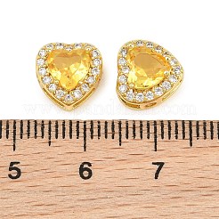 Perles en laiton pavé de zircone cubique&nbsp;CU-CBA3D67-08G-08