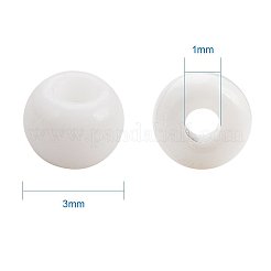 Белый 8/0 диаметр 3 мм стеклянные бусины круглый рыхлый шарик для ювелирных изделий 2.8~3.2 мм&nbsp;SEED-PH0005-06