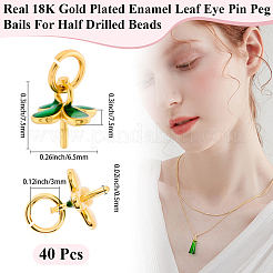 40 шт. латунные эмалированные скобы для крепления колышков&nbsp;KK-BBC0020-33