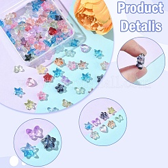 120 г 4 стиля градиентные цвета краски для выпечки прозрачные стеклянные бусины&nbsp;DGLA-YW0001-40