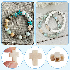 1000 шт. непрозрачные акриловые бусины с эффектом кракле&nbsp;OACR-SC0002-24