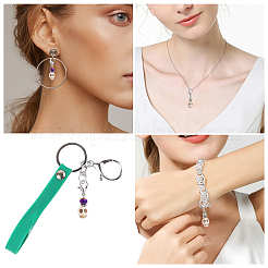 50 шт. 2 стиля Хэллоуин синтетический магнезит череп подвески украшения HJEW-CA0001-62