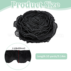 Шифоновая ткань кружевная лента с морщинами OCOR-MA0001-60