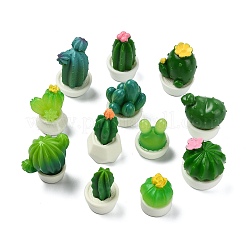 24 шт. 12 стиля миниатюрных украшений в виде кактуса&nbsp;DJEW-CJ0001-25