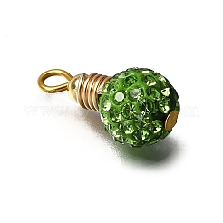 8 шт. подвески из полимерной глины ручной работы со стразами&nbsp;PALLOY-JF04430-02