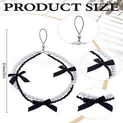 1 шт. нейлоновые и акриловые ремешки с имитацией жемчуга и сплава&nbsp;HJEW-LP0001-62