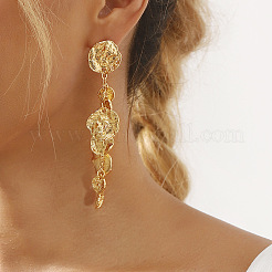 Плоские круглые серьги-гвоздики с кисточками из сплава FS-WG12C59-01