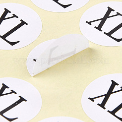 Xl Größen Kleidungsgröße runde Aufkleber Etiketten&nbsp;AJEW-WH0014-75E