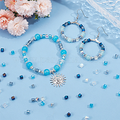 400шт 5 цвета гальванические стеклянные бусины&nbsp;EGLA-SC0001-21