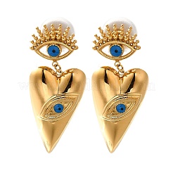 Серьги-гвоздики из нержавеющей стали 304 с эмалью&nbsp;LS-EJEW-G422-05G