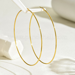 Стильные серьги-кольца из нержавеющей стали 201 с увеличенными кольцами&nbsp;YK5940