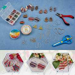 Изготовление серег-капель из бисера своими руками с геометрией DIY-SZ0007-02