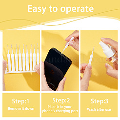 Маленькая пластиковая щетка для чистки отверстий для душа в ванной комнате FIND-WH0152-10