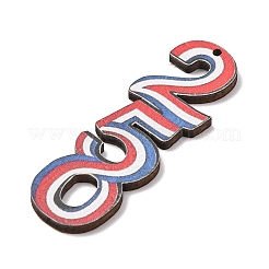 Grands pendentifs en bois imprimés pour la fête de l'indépendance&nbsp;WOOD-B012-01C
